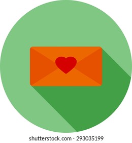 Envelope, card, letter icon vector image.Can also be used for valentine, love, observances & holidays. Suitable for mobile apps, web apps and print media. 