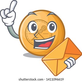 With envelope cartoon lacrosse balls are placed in field