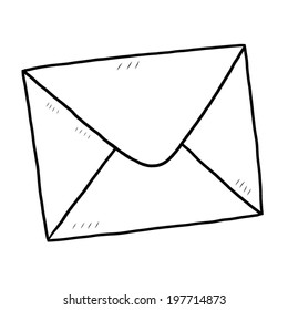 Envelope Cartoon Vector Illustration Black White Stock Vector (Royalty  Free) 197714873 | Shutterstock