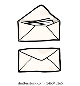 envelope / cartoon vector and illustration, isolated on white background.