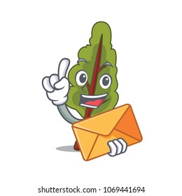 With envelope chard character cartoon style