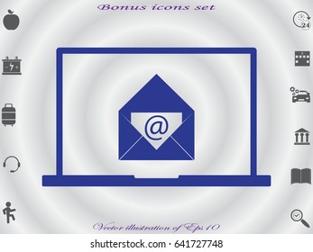 envelope, chat, notebook, icon, vector illustration eps10