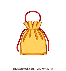envelope chinese lucky bag cartoon. money symbol, wealth auspicious, blessings festival envelope chinese lucky bag sign. isolated symbol vector illustration