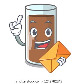 With envelope chocolate milk the containing nutrition character