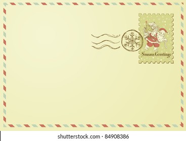 Envelope with Christmas stamp