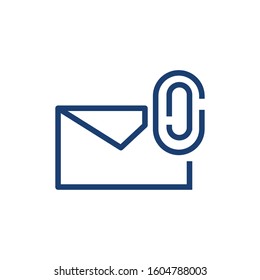 Envelope and clip design, Message email mail letter marketing communication card and document theme Vector illustration