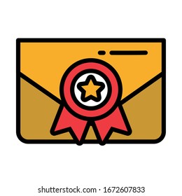 envelope closed message correspondence on white background vector illustration design