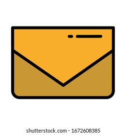 Briefumschlag mit geschlossener Nachricht auf weißem Hintergrund Vektorillustration Design