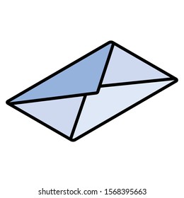 envelope closed in white background vector illustration design