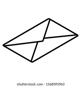 envelope closed in white background vector illustration design