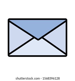 envelope closed in white background vector illustration design