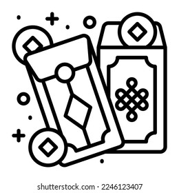 Envelope with coins vector icon in trendy style