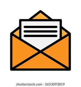 Envelope Color Icon. Editable Stroke. Can be used for website UI and mobile applications.