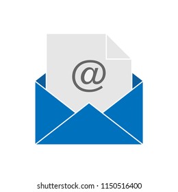 Envelope color icon, vector illustration design. Communication collection.