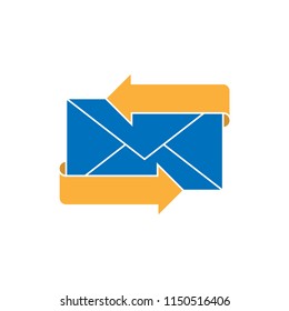 Envelope color icon, vector illustration design. Communication collection.