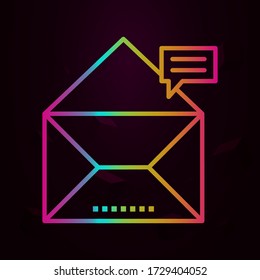 envelope, comment, mail nolan icon Simple thin line, outline vector of Business icons for ui and ux, website or mobile application