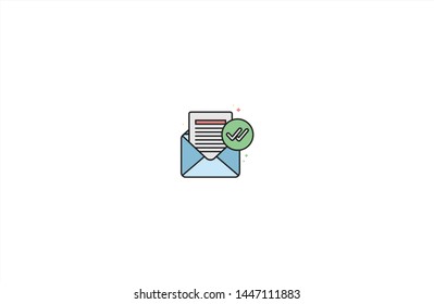 Envelope concept icon in trendy flat style isolated on white background. Envelope concept symbol. Vector illustration