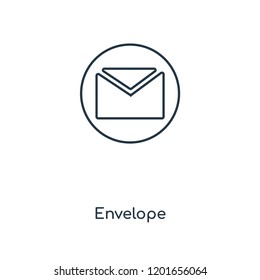 Envelope concept line icon. Linear Envelope concept outline symbol design. This simple element illustration can be used for web and mobile UI/UX.