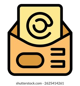 Envelope com letra de conteúdo de direitos autorais simbolizando a proteção da propriedade intelectual em comunicações digitais