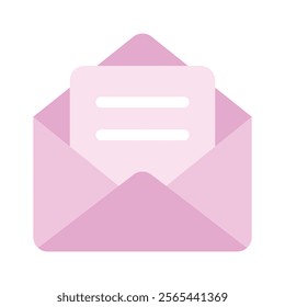 An envelope containing a document, representing email or mail vector
