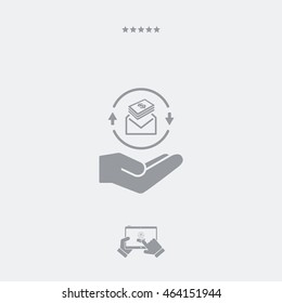 Envelope containing dollars - Minimal modern flat icon