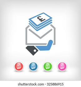 Envelope containing money (Sterling)