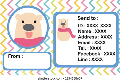 envelope cover photo Makes transportation easier and more convenient with cute colorful images, rainbow colors, messages in the letter.