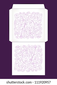 Envelope design with abstract ornament