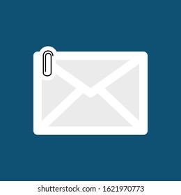 Envelope design in the blue background. This envelope design consists of envelope and blue background. Envelope mail or letter. Envelops letter. Envelopes isolated.