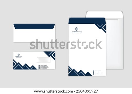 Envelope design. DL Envelope template. A4 Envelope vector design. Stationery Template Design Kit.