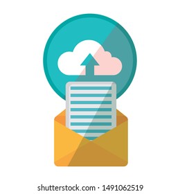 Envelope design, Email mail message letter marketing communication card and document theme Vector illustration