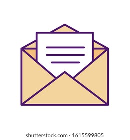 Envelope design, Message email mail letter marketing communication card and document theme Vector illustration