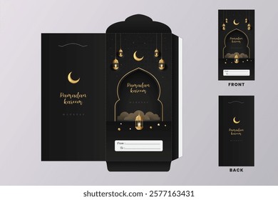 Envelope design for Ramadan Kareem celebratioin. Happy Ramadan mubarak illustration