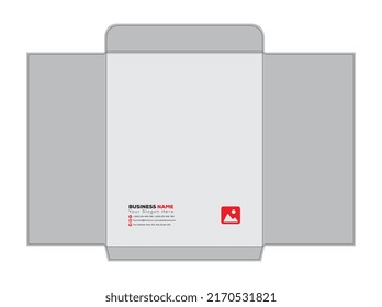 Envelope die cut Design template Vector illustration.
