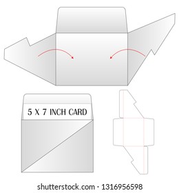 Envelope die cut mock up template Vector illustration.