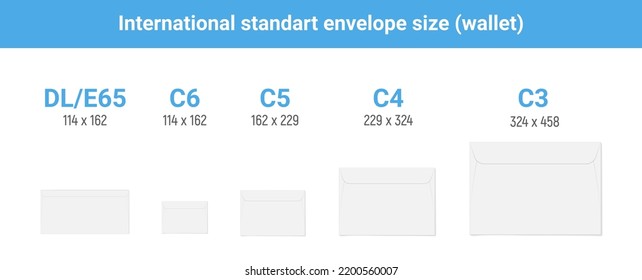 Envelope Diecut Template Size A4 A5 A10. Envelop Dimensions Paper International Mockup