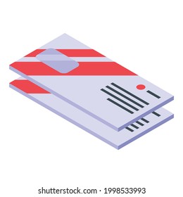 Envelope digital printing icon. Isometric of Envelope digital printing vector icon for web design isolated on white background