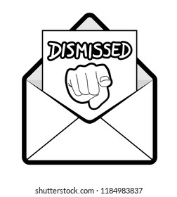 envelope with dismissed message