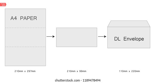 The envelope DL size. Stamp.  black isolated circuit envelope. International standard size eps 10