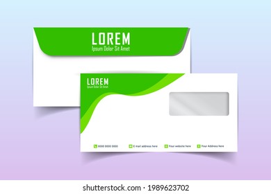 The envelope DL size template.  International standard size. Envelope template design. Envelope mock up. Vector illustration