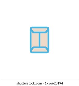 envelope document icon flat vector logo design trendy illustration signage symbol graphic simple