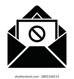 Envelope with a document marked as refused or not accepted