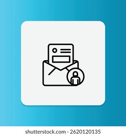 Envelope and document, symbolizing writing persuasive email content.