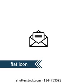 Envelope with document vector icon