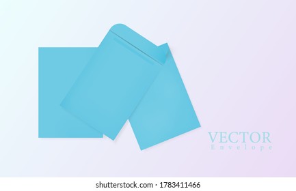 Envelope for documents, letters, vector For loading documents for  sending pattern  Envelope office mock up, paper letter mail illustration


