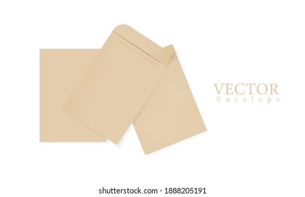 Envelope for documents, letters, vector For loading documents for sending pattern Envelope office mock up, paper letter mail illustration

C