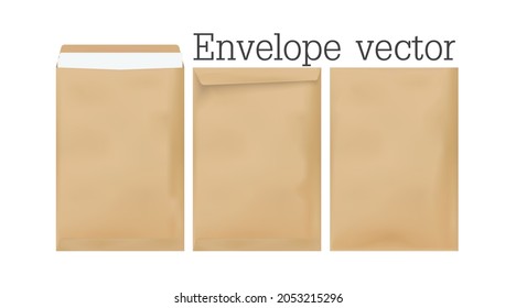 Envelope for documents, letters, vector For loading documents for sending pattern Envelope office mock up, paper letter mail illustration