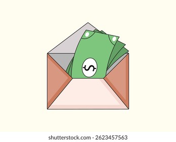 Umschlag mit Dollar-Zeichen-Symbol