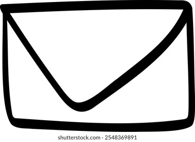 Umschlagdoodle-Symbol für E-Mail-, Nachrichten- oder Kommunikationsthemen.