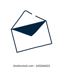envelope doodle line fill style icon design, Ornament sketch art drawing cute idea creative and decorative theme Vector illustration